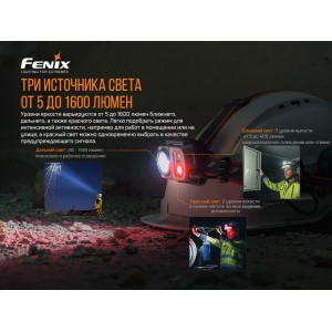 Налобный фонарь Fenix HP25RV2.0, арт. HP25RV20 [FENIX]